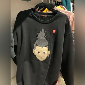 Jynwaye embroidered shikamaru sweatshirt - size large